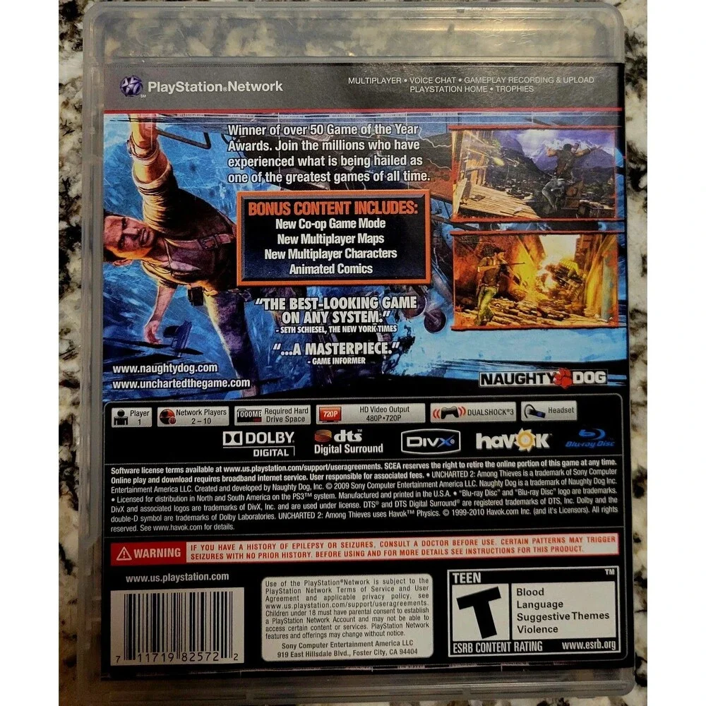 Sony PlayStation 3 PS3: Uncharted 2: Among Thieves -- Game of the Year Edition
